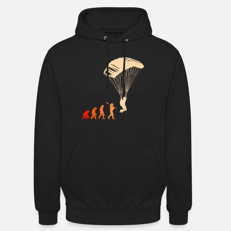 Parapente Evolution Gleitschirmfliegen - Sweat-shirt à capuche unisexe - noir