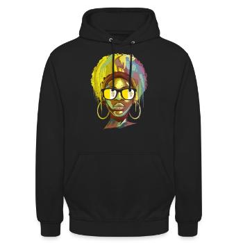 Vatican - Sweat-shirt à capuche unisexe - noir - Devant - Alina (178cm) & Michal (187cm)