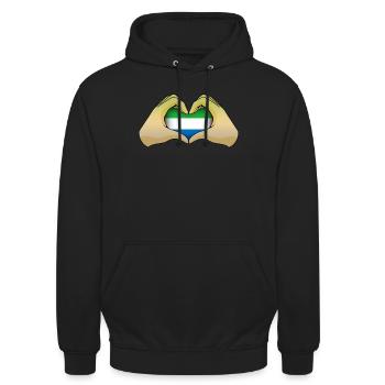 Sierra Leone - Unisex Hoodie - black - Front - Alina (178cm) & Michal (187cm)