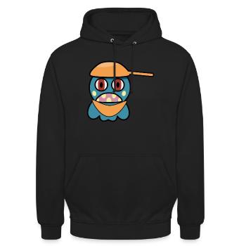 Monstre - Sweat-shirt à capuche unisexe - noir - Devant - Alina (178cm) & Michal (187cm)
