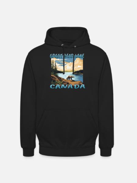 Great Bear Lake, Canada - Unisex Hoodie - black