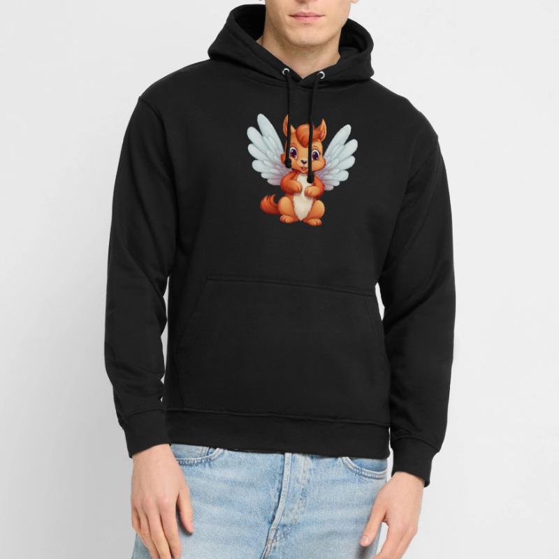 Süßes Eichhörnchen-Engel-Comic Unisex Hoodie