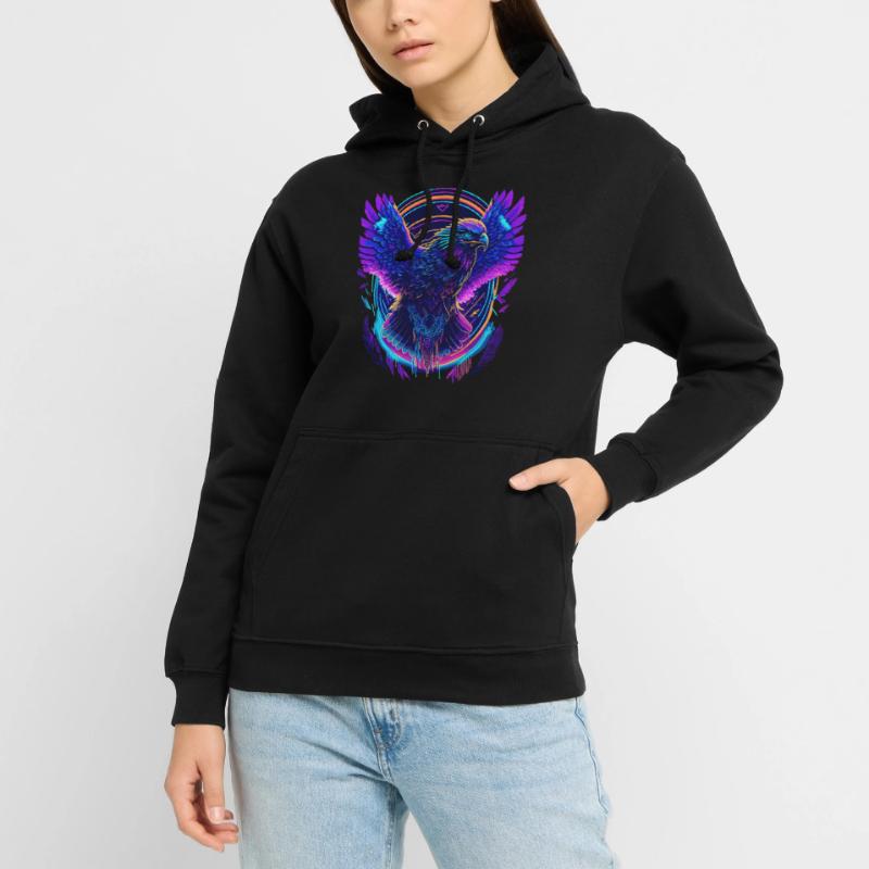 Flying Eagle Synthwave Unisex Hoodie