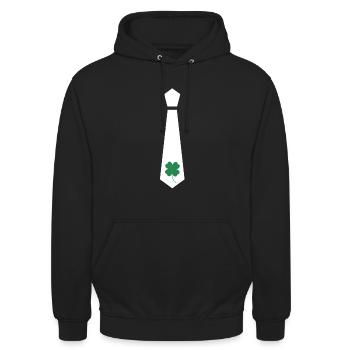 Funny Irish Tie St Patricks Day - Unisex Hoodie - black - Front - Alina (178cm) & Michal (187cm)