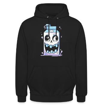Crazy Milk - Unisex Hoodie - black - Front - Alina (178cm) & Michal (187cm)