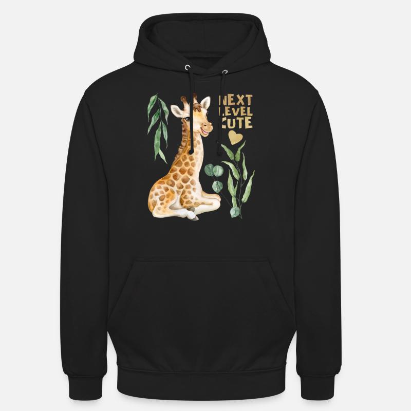 Comic Giraffe, lustiger Spruch - Unisex Hoodie - Schwarz