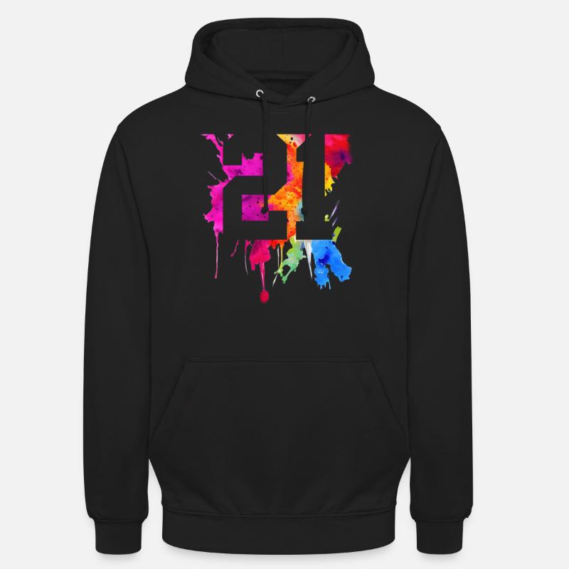 21 ANS 21E ANNIVERSAIRE - Sweat-shirt à capuche unisexe - noir