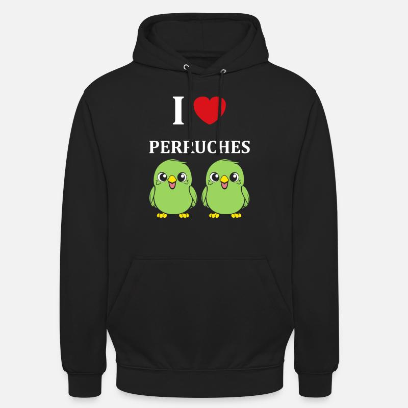 Oiseaux perruches humour petite perruche - Sweat-shirt à capuche unisexe - noir