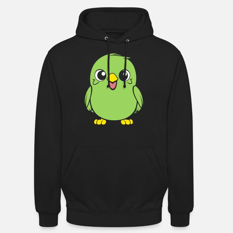 Mignonne petite perruche - Sweat-shirt à capuche unisexe - noir