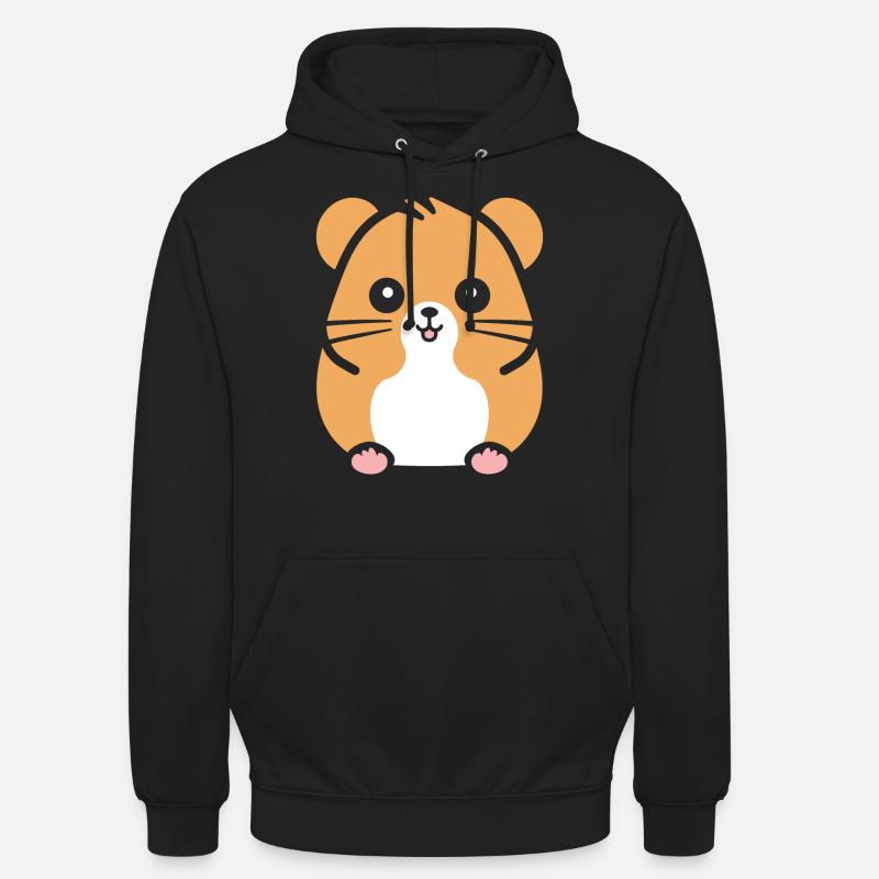 Mignon Humour petit hamster - Sweat-shirt à capuche unisexe - noir