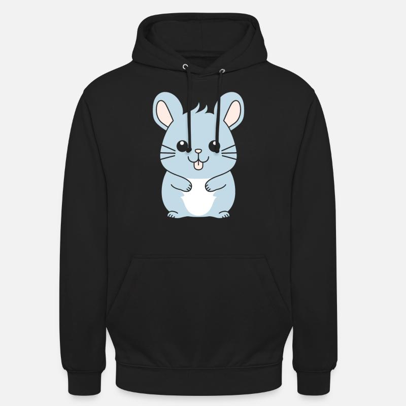 Petit chinchilla mignon - Sweat-shirt à capuche unisexe - noir