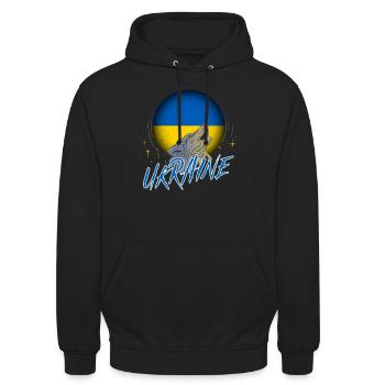 Ukraine - Unisex Hoodie - Schwarz - Vorne - Alina (178cm) & Michal (187cm)
