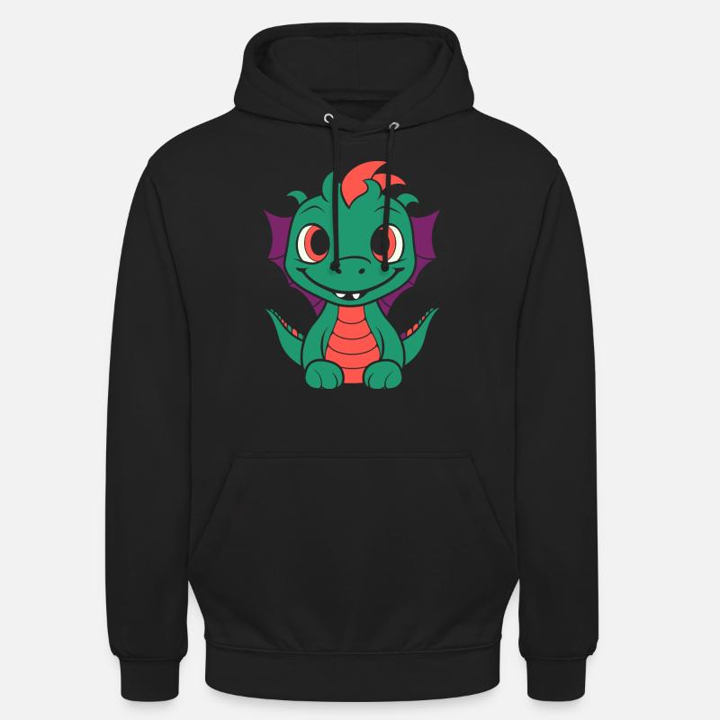 Bébé dragon - Sweat-shirt à capuche unisexe - noir