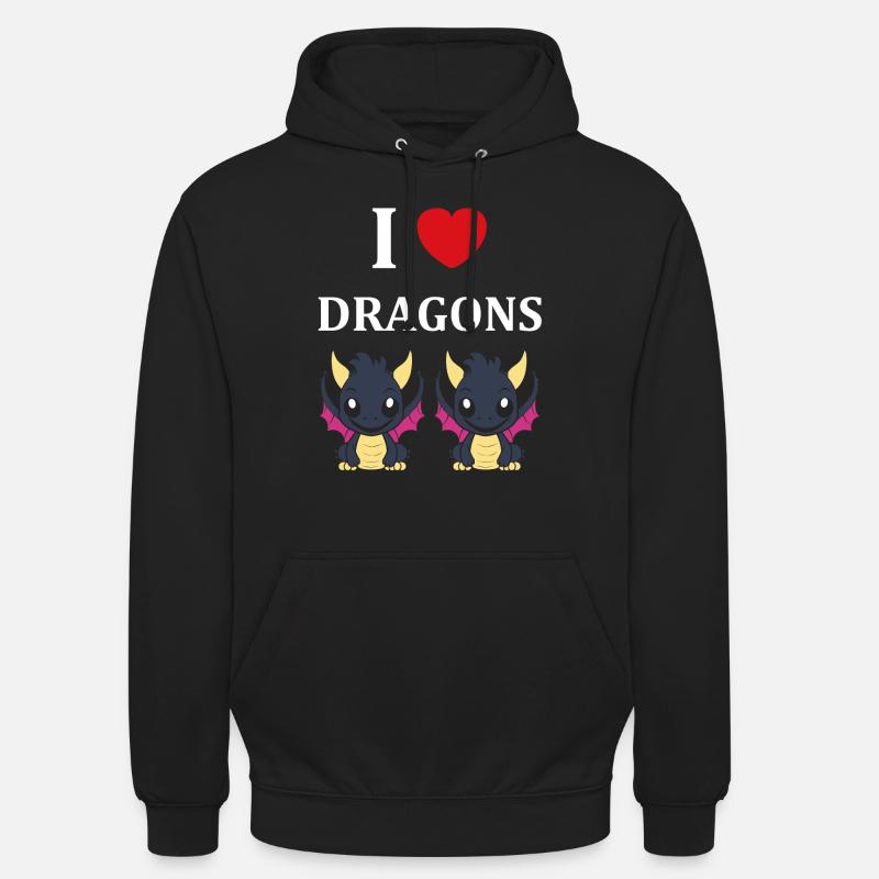 Bébé dragon - Sweat-shirt à capuche unisexe - noir