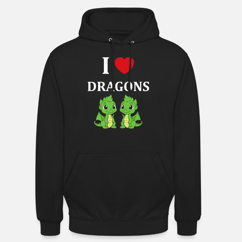 Bébé dragon - Sweat-shirt à capuche unisexe - noir