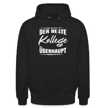 Mitarbeiter Der Beste Kollege Überhaupt Coworker - Unisex Hoodie - Schwarz - Vorne - Alina (178cm) & Michal (187cm)