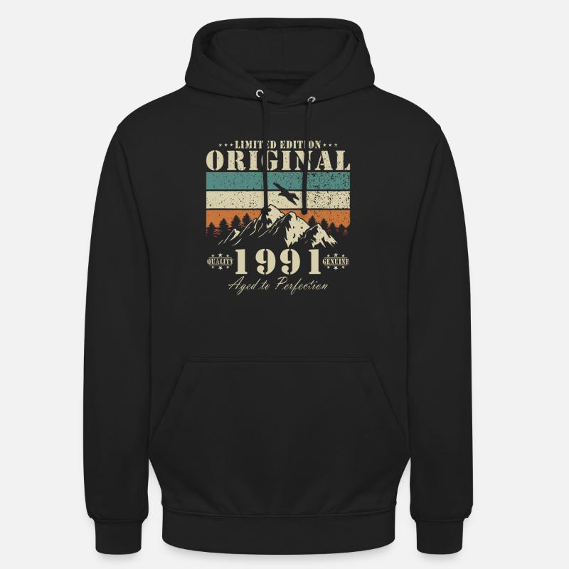 1991 édition limitée - Sweat-shirt à capuche unisexe - noir