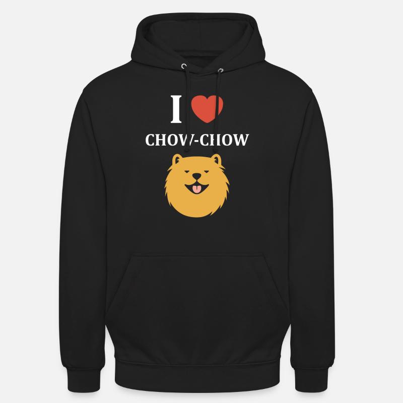 Chien chow chow - Sweat-shirt à capuche unisexe - noir