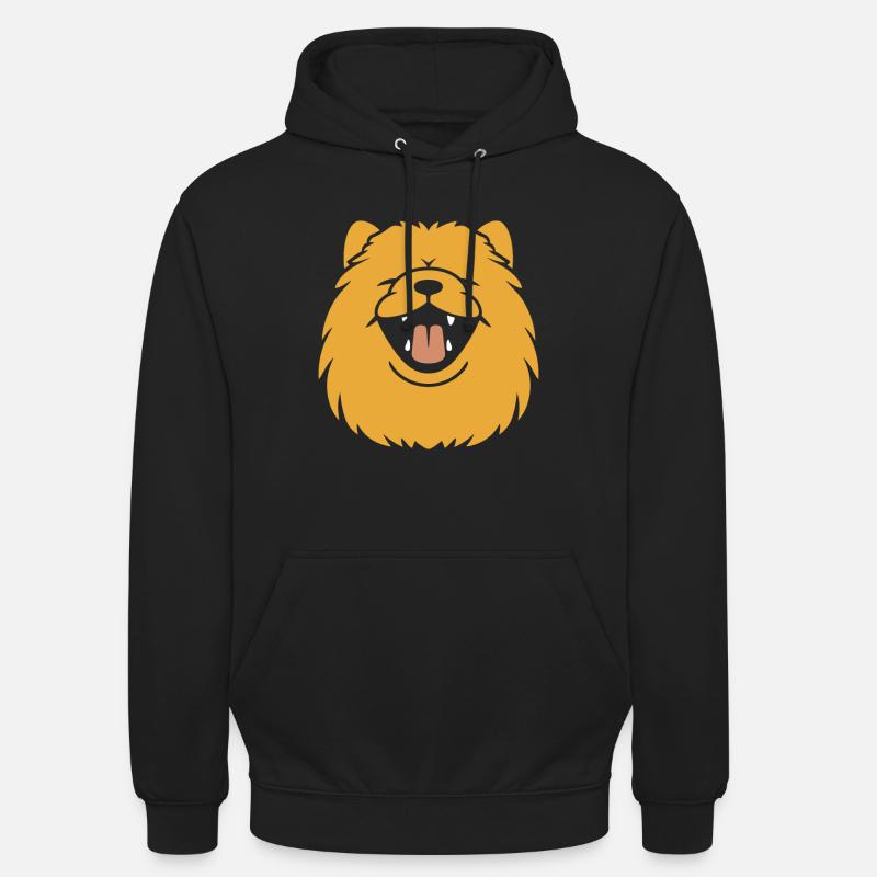 Chien chow chow - Sweat-shirt à capuche unisexe - noir
