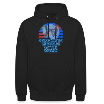 Demokratische Republik Kongo - Unisex Hoodie - Schwarz - Vorne - Alina (178cm) & Michal (187cm)