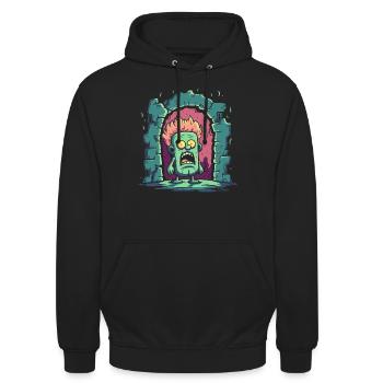 Little Dungeon Man - Unisex Hoodie - black - Front - Alina (178cm) & Michal (187cm)