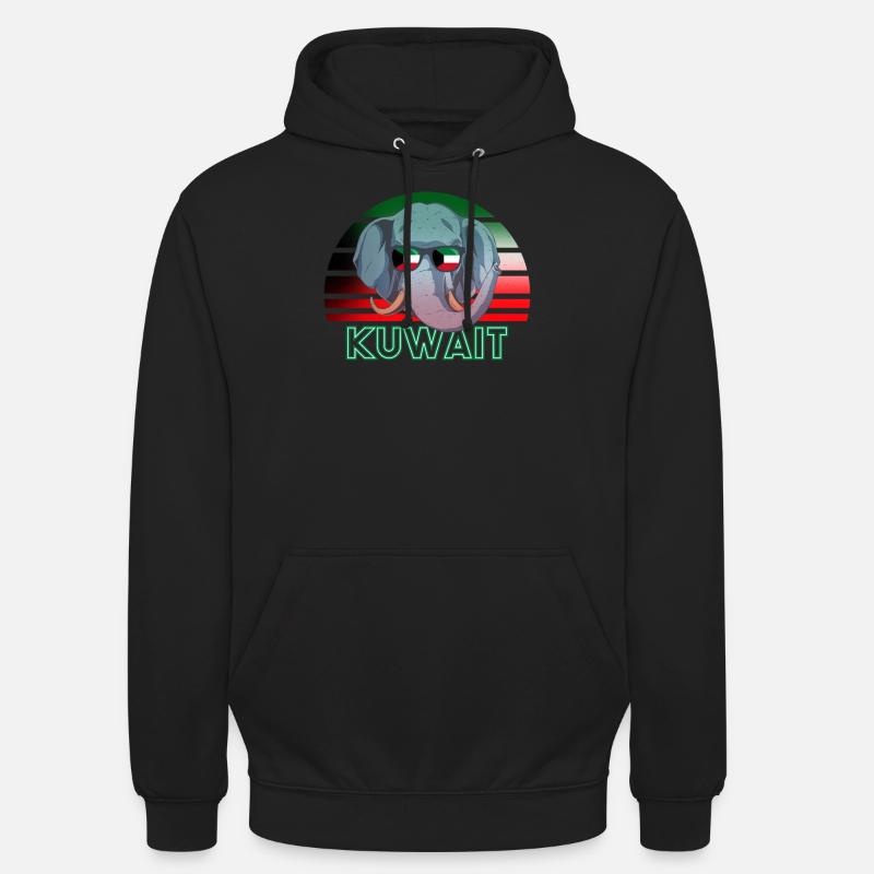 Koweït - Sweat-shirt à capuche unisexe - noir