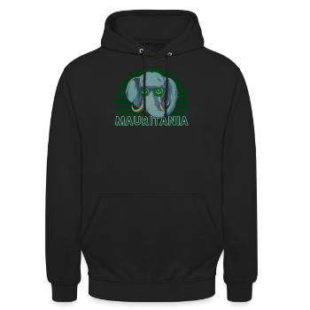 Mauritanie - Sweat-shirt à capuche unisexe - noir - Devant - Alina (178cm) & Michal (187cm)