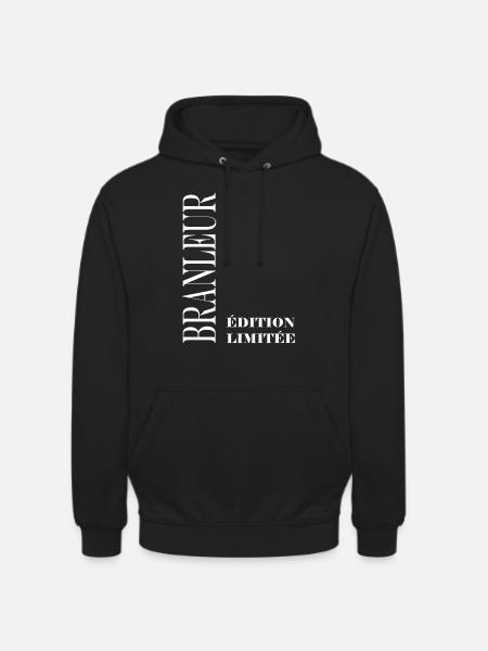 branleur - Sweat-shirt à capuche unisexe - noir