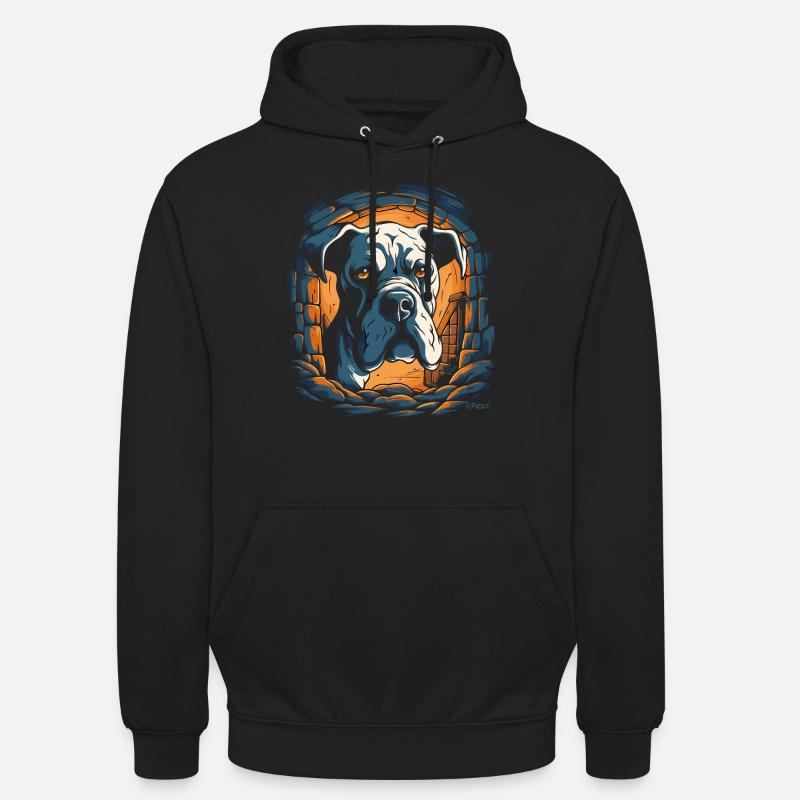 Le chien de donjon cool - Sweat-shirt à capuche unisexe - noir