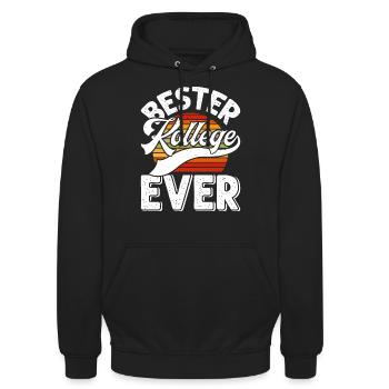 Bester Kollege EVER Mitarbeiter Coworker - Unisex Hoodie - Schwarz - Vorne - Alina (178cm) & Michal (187cm)