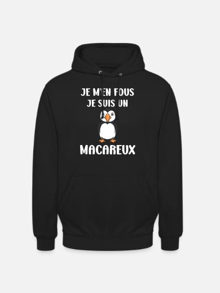 macareux - Sweat-shirt à capuche unisexe - noir
