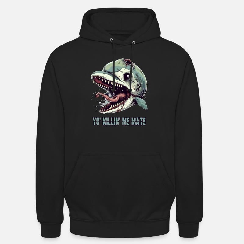 Plainte du dauphin zombie - Sweat-shirt à capuche unisexe - noir