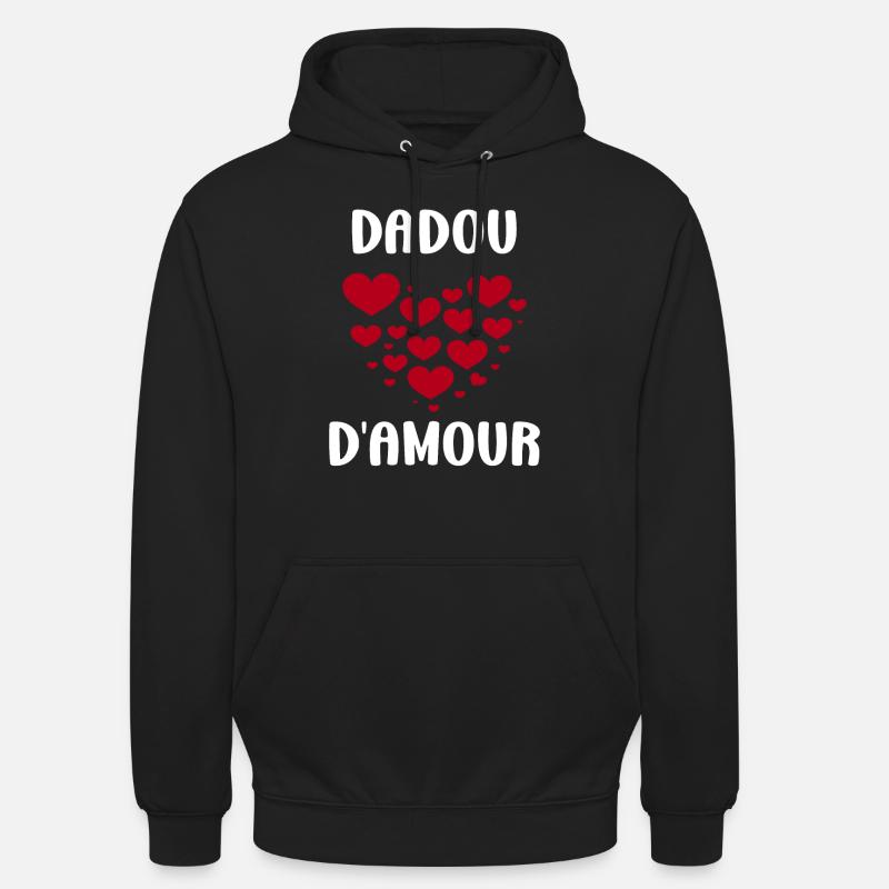 Dadou - Sweat-shirt à capuche unisexe - noir