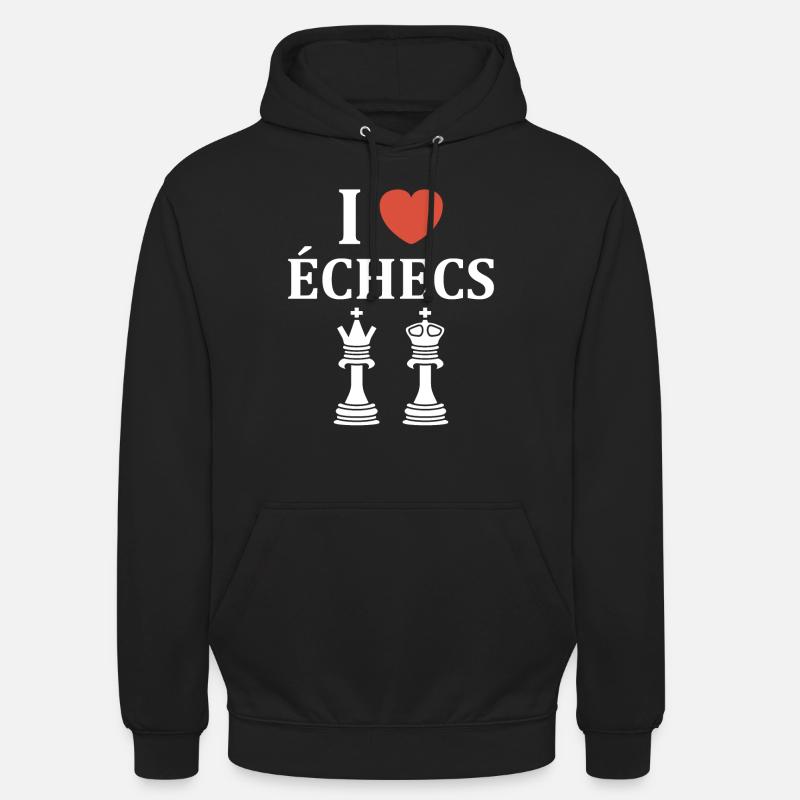 Humour échecs - Sweat-shirt à capuche unisexe - noir
