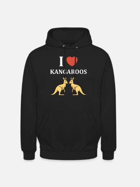 Humour kangourou - Sweat-shirt à capuche unisexe - noir