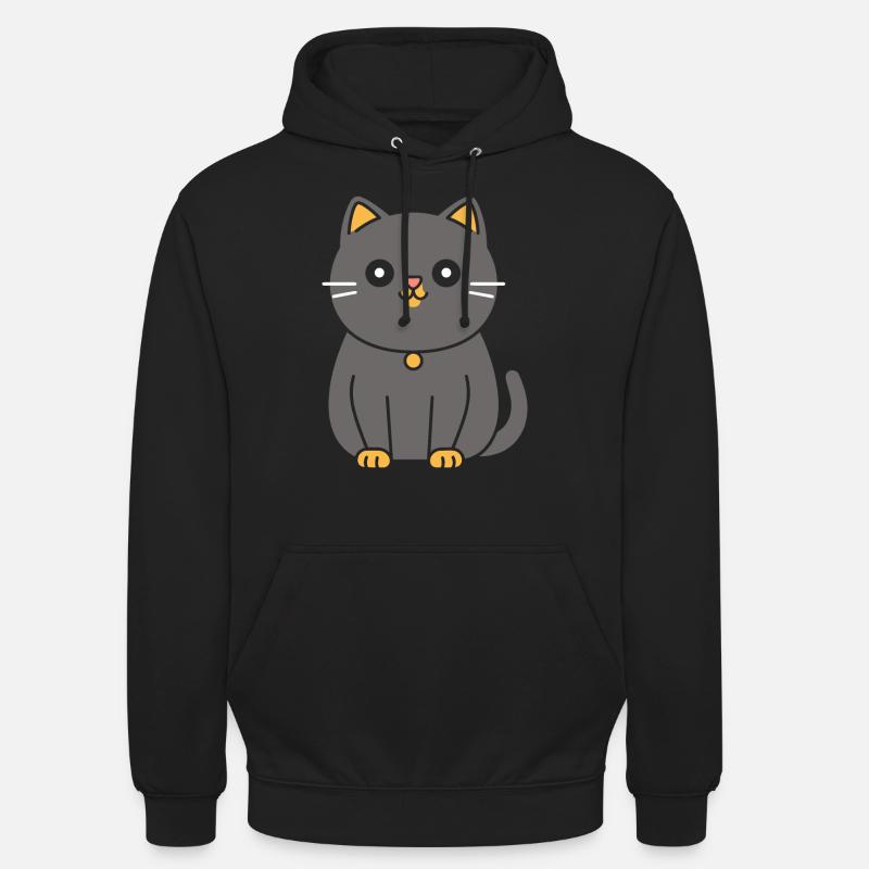 Chartreux petit chat - Sweat-shirt à capuche unisexe - noir