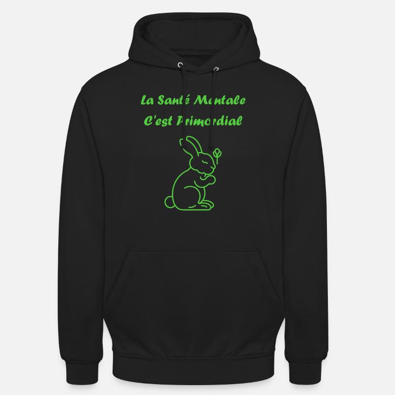 sensibilisation santé mentale - Sweat-shirt à capuche unisexe - noir