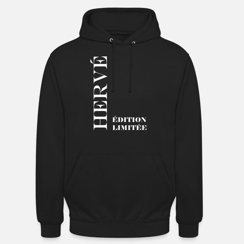 Hervé - Sweat-shirt à capuche unisexe - noir