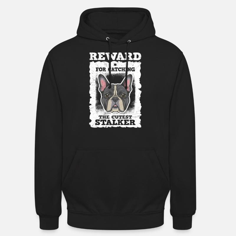Récompense du bouledogue français pour avoir attrapé de la drôle - Sweat-shirt à capuche unisexe - noir