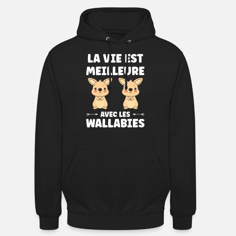 Wallaby - Sweat-shirt à capuche unisexe - noir