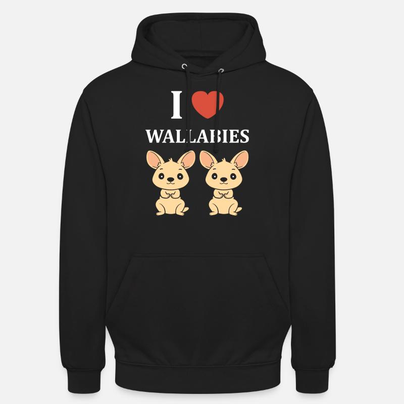 Wallaby - Sweat-shirt à capuche unisexe - noir