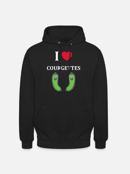 courgette - Sweat-shirt à capuche unisexe - noir
