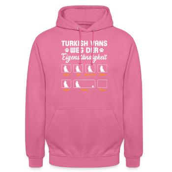 TURKISH VANS WEG DER EIGENSTÄNDIGKEIT Lustiges - Unisex Hoodie - Pink - Vorne - Alina (178cm) & Michal (187cm)