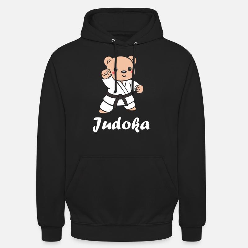 judo - Sweat-shirt à capuche unisexe - noir