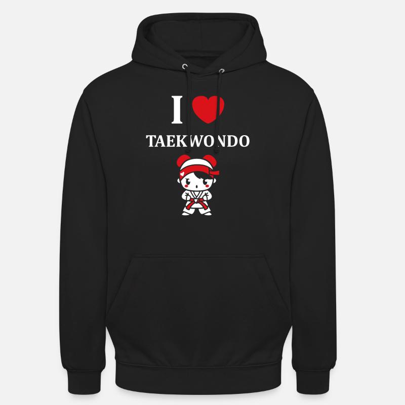 taekwondo - Sweat-shirt à capuche unisexe - noir