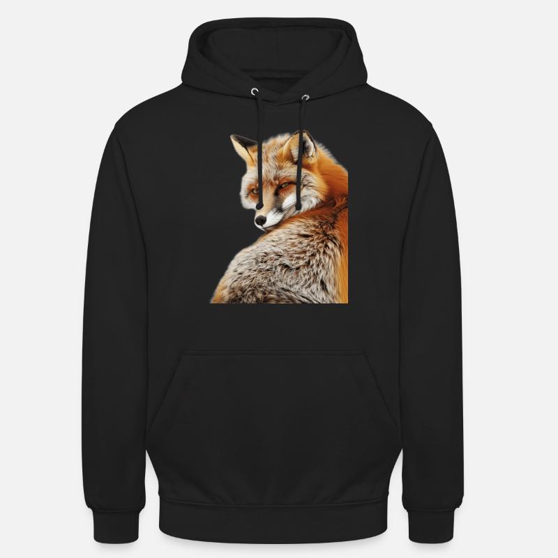 Renard - Sweat-shirt à capuche unisexe - noir