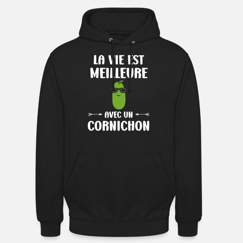 cornichon - Sweat-shirt à capuche unisexe - noir