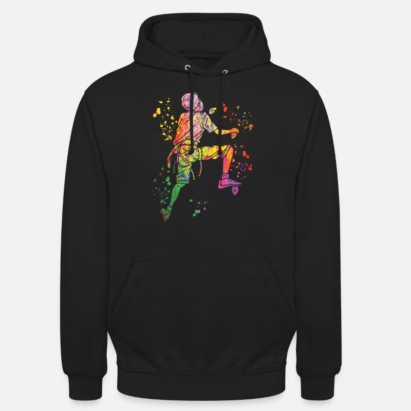 Boulderer Colorsplash Boulder Bouldering - Unisex Hoodie - black