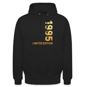 30. Geburtstag 1995 Limited Edition - Unisex Hoodie - Schwarz - Vorne - Alina (178cm) & Michal (187cm)