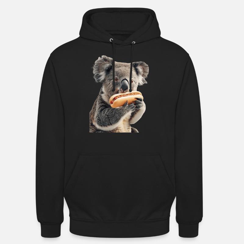 Koala - Sweat-shirt à capuche unisexe - noir